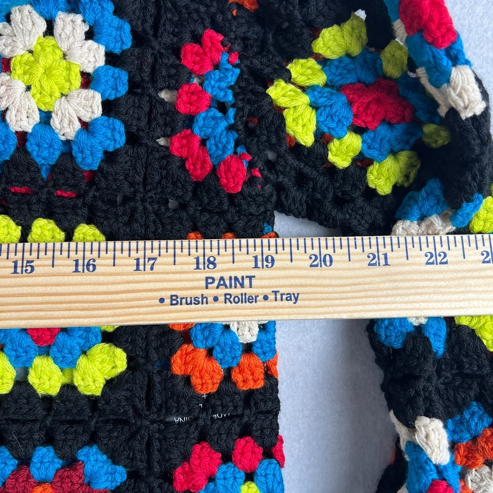 NEW Alice + Olivia Anderson Cropped Faux Fur Collared Cardigan Crochet Size M - Picture 6 of 7